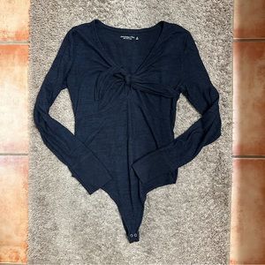 A&F Cozy Tie-Front Bodysuit